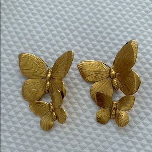 Gold Butterfly Earrings